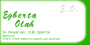 egberta olah business card